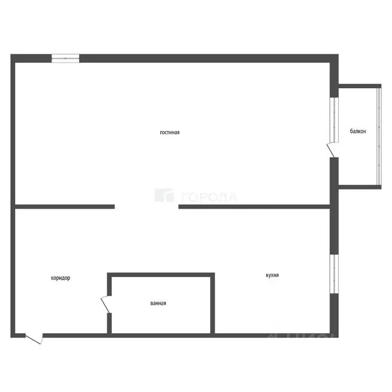 1-к кв. Кемеровская область, Новокузнецк Октябрьский просп., 46 (31.9 ... - Фото 2