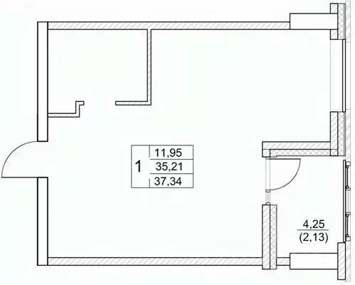 1-к кв. Приморский край, Владивосток ул. Сочинская, 17 (35.2 м) - Фото 0