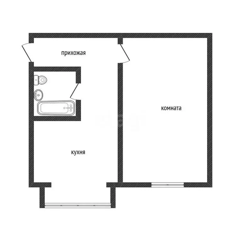 1-комнатная квартира: Бийск, улица Владимира Ленина, 230 (34.3 м) - Фото 1