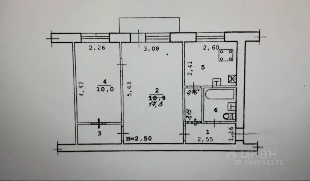 2-к кв. Волгоградская область, Волгоград ул. 7-й Гвардейской, 16 (44.0 ... - Фото 2