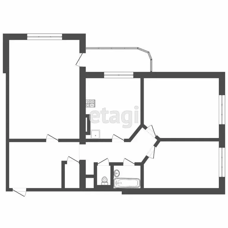 3-комнатная квартира: Саранск, улица Косарева, 13/3 (75.6 м) - Фото 0