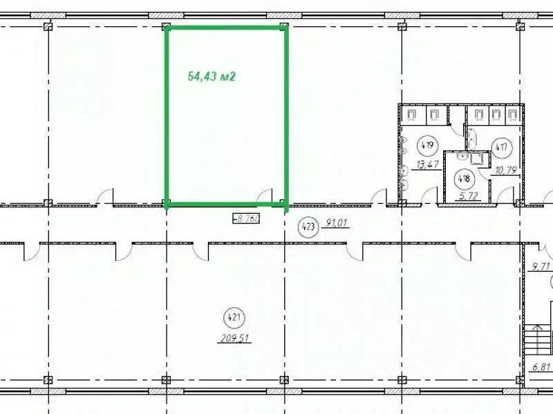 Офис в Москва Бауманская ул., 16 (54 м) - Фото 1