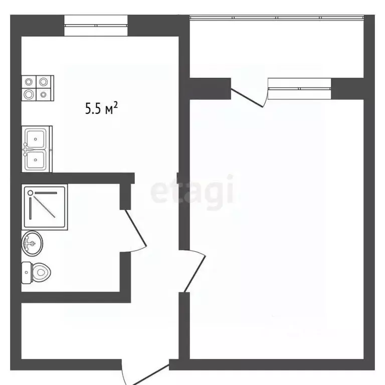 1-к кв. Ярославская область, Ярославль ул. Салтыкова-Щедрина, 90 (33.6 ... - Фото 2