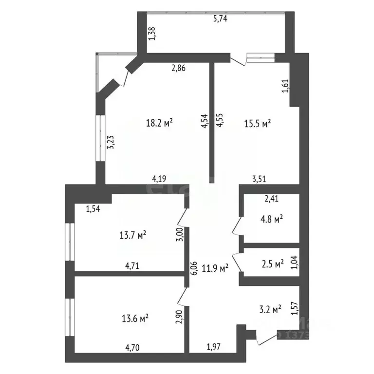 3-к кв. Амурская область, Благовещенский район, с. Чигири ул. ... - Фото 1