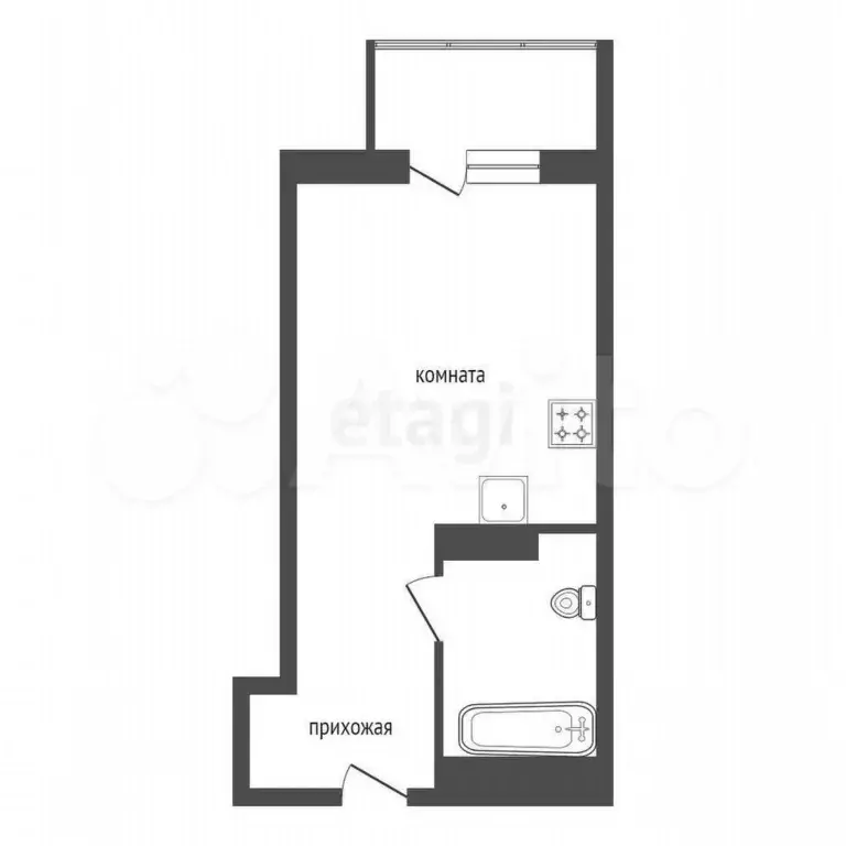 Квартира-студия, 25 м, 7/25 эт. - Фото 0