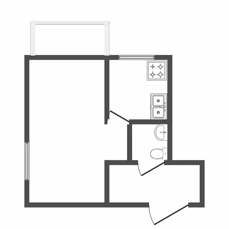 1-комнатная квартира: Новосибирск, улица Менделеева, 6 (30.9 м) - Фото 1