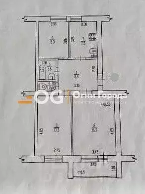 3-к кв. Брянская область, Брянск Новозыбковская ул., 9Г (58.5 м) - Фото 1