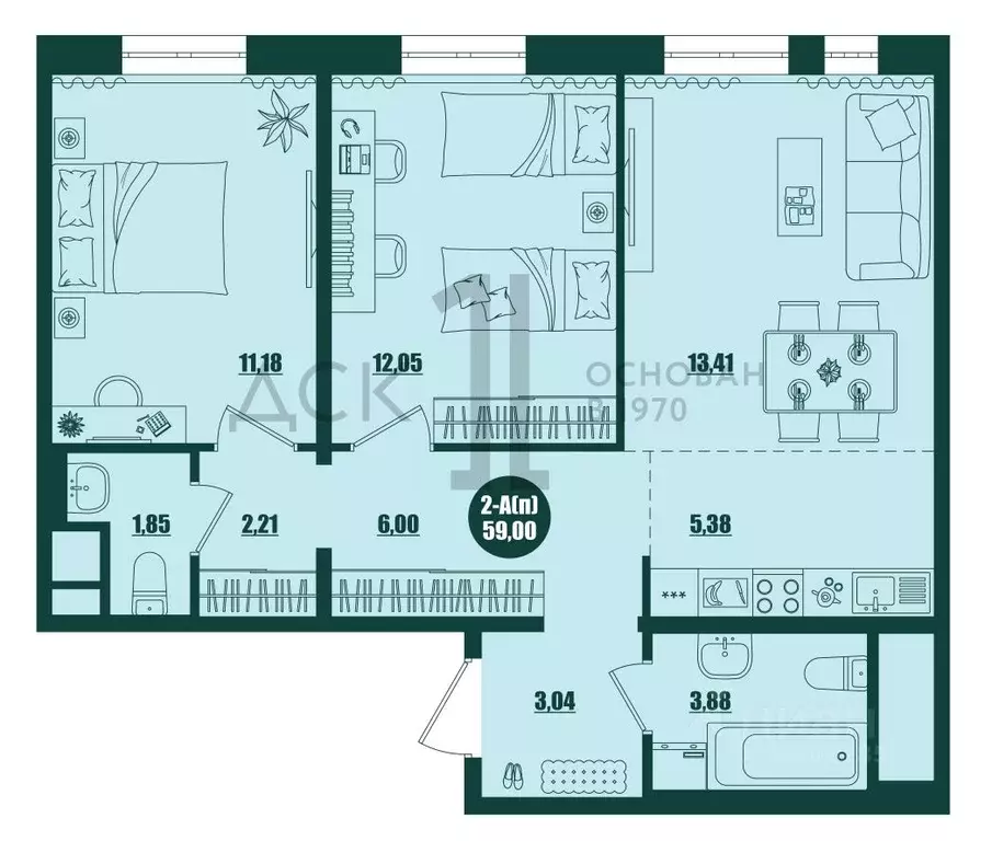 2-к кв. Ханты-Мансийский АО, Сургут 39-й мкр, Крылов жилой комплекс ... - Фото 1