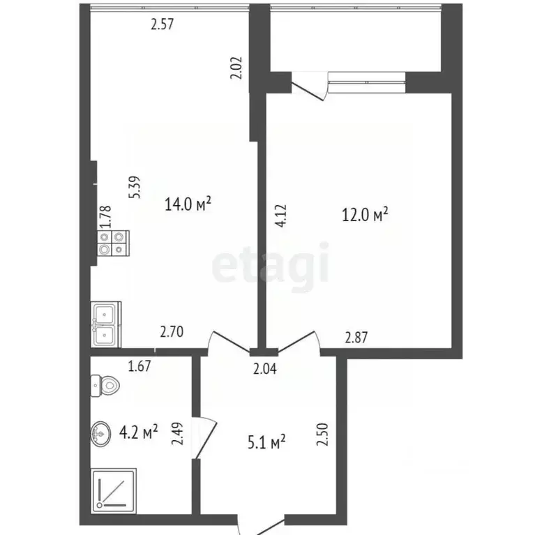 1-к кв. Краснодарский край, Геленджик ул. Прасковеевская, 5 (36.0 м) - Фото 2