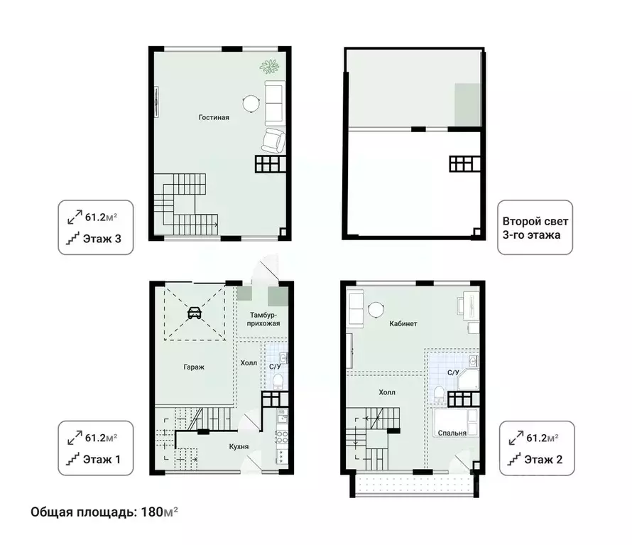 Таунхаус в Московская область, Долгопрудный ул. 1-я Советская, 30 (180 ... - Фото 2