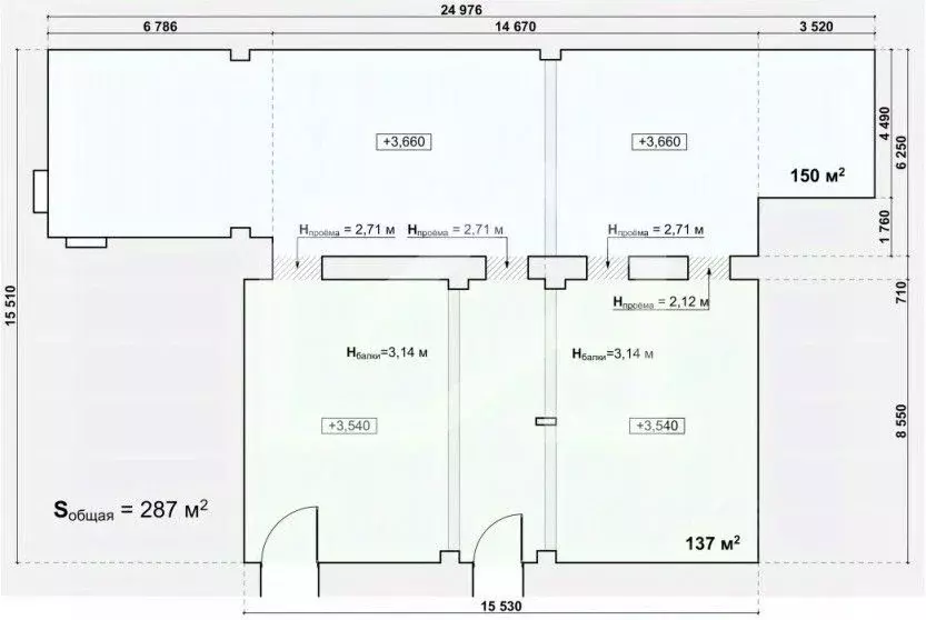 Помещение свободного назначения в Москва Лесная ул., 20с1 (270 м) - Фото 2