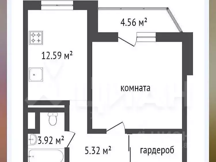 1-к кв. Москва Большая Очаковская ул., 26 (47.0 м) - Фото 1