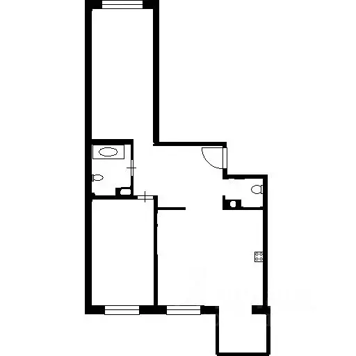 2-к кв. Челябинская область, Челябинск Троицкая ул., 1А (45.2 м) - Фото 2