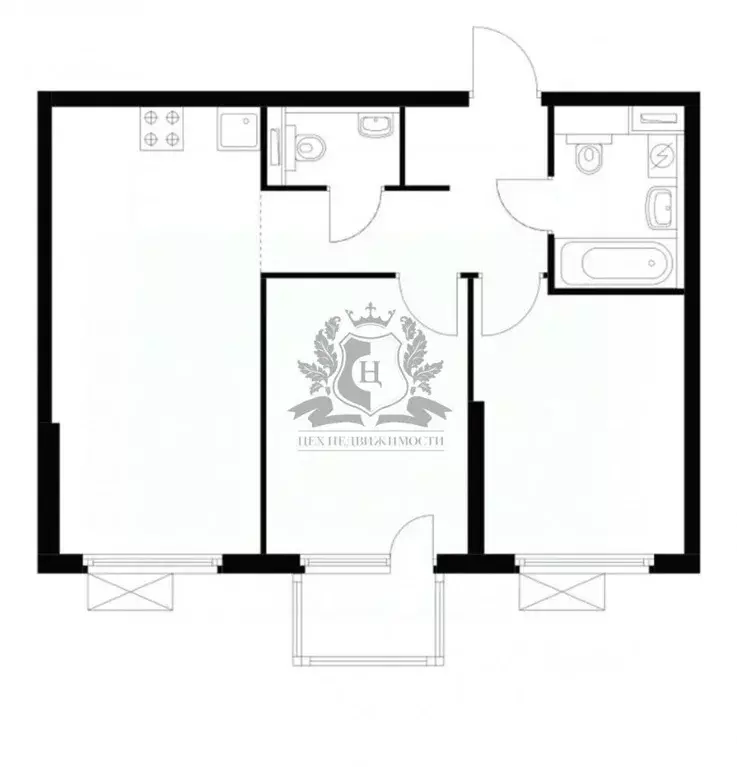 2-к кв. Ленинградская область, Всеволожский район, д. Новое Девяткино ... - Фото 2