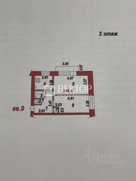 2-к кв. Ивановская область, Иваново пер. 1-й Спортивный, 6 (42.0 м) - Фото 2