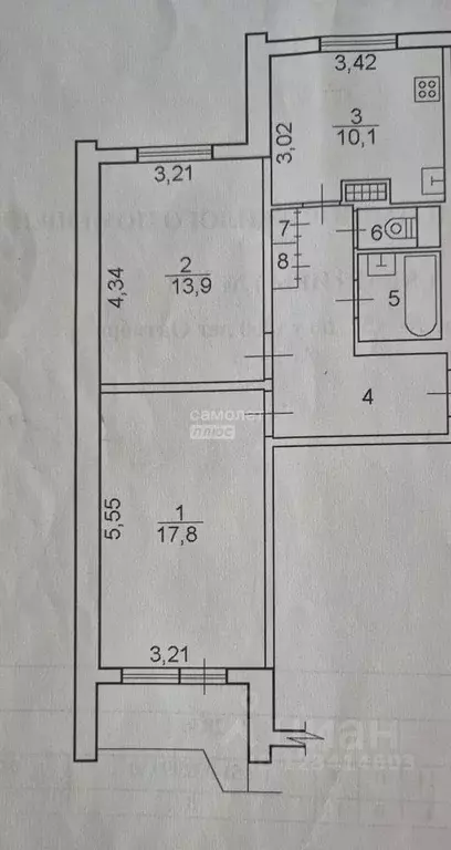 2-к кв. Ханты-Мансийский АО, Нижневартовск ул. 60 лет Октября, 57 ... - Фото 2