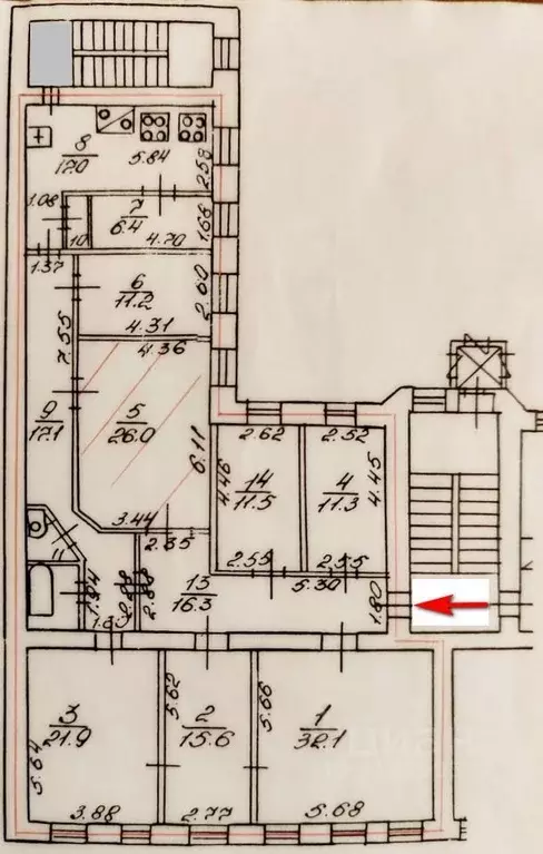 Комната Санкт-Петербург 4-я Красноармейская ул., 18б (26.0 м) - Фото 1