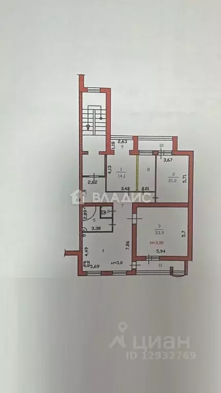 4-к кв. Пензенская область, Пенза ул. Набережная реки Мойки, 41В ... - Фото 1