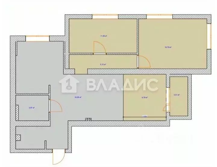 3-к кв. Московская область, Воскресенский район, Белоозерский пгт ... - Фото 1