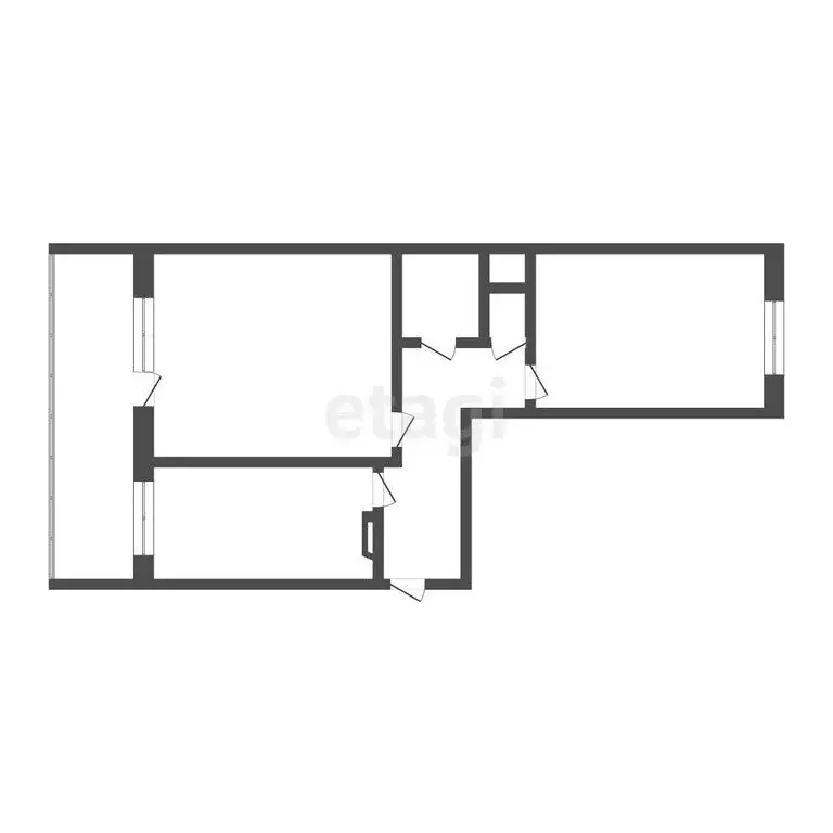 2-комнатная квартира: Томск, улица Андрея Крячкова, 19 (64 м) - Фото 1