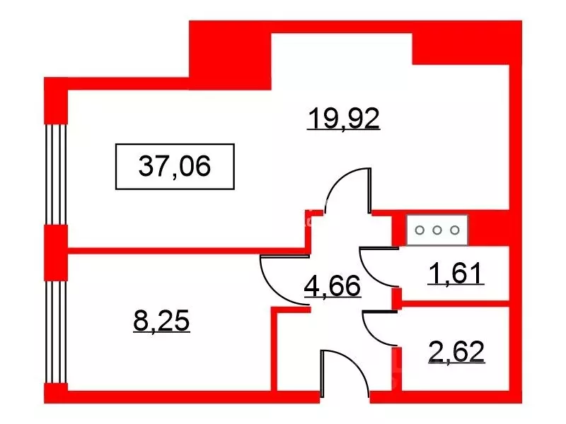 1-к кв. Санкт-Петербург Варфоломеевская ул., 6 (37.06 м) - Фото 1