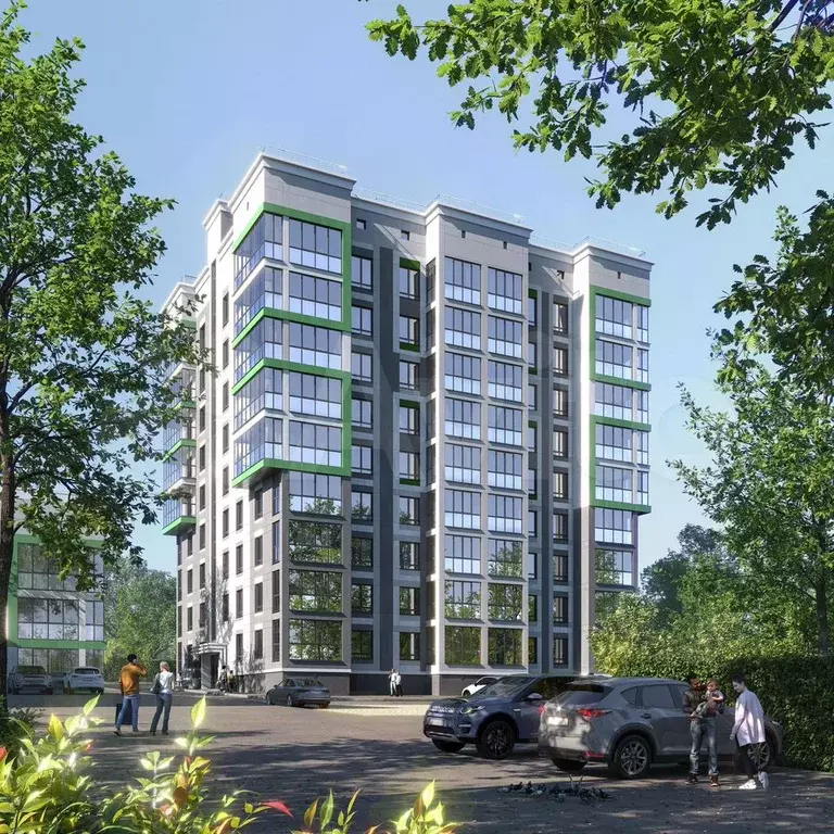 2-к. квартира, 60,9 м, 1/9 эт. - Фото 1