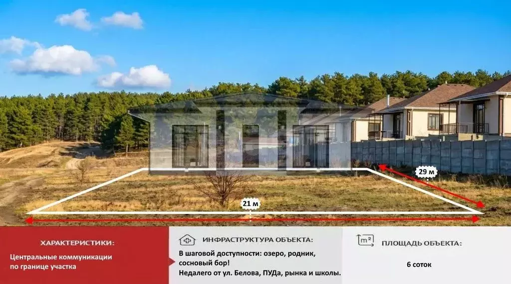 Участок в Крым, Симферопольский район, с. Мирное ул. Изобильная (6.0 ... - Фото 1