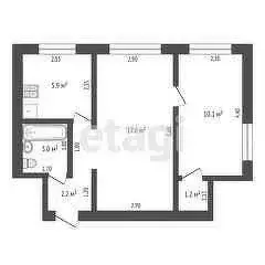 2-комнатная квартира: Ялуторовск, улица Агеева, 6 (40.2 м) - Фото 1