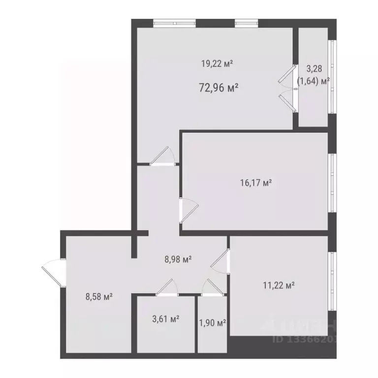 2-к кв. Сахалинская область, Южно-Сахалинск Хомутово п/р,  (71.32 м) - Фото 0