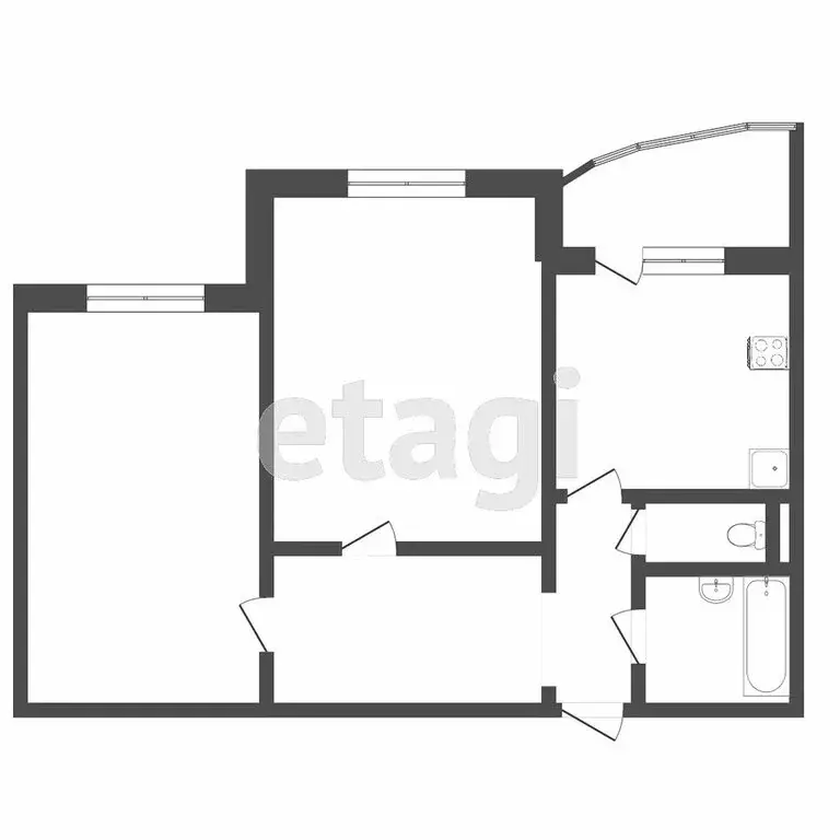 2-комнатная квартира: Тюмень, улица Мельникайте, 125 (75 м) - Фото 1