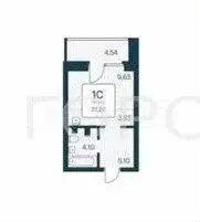 Квартира-студия, 27 м, 5/25 эт. - Фото 0