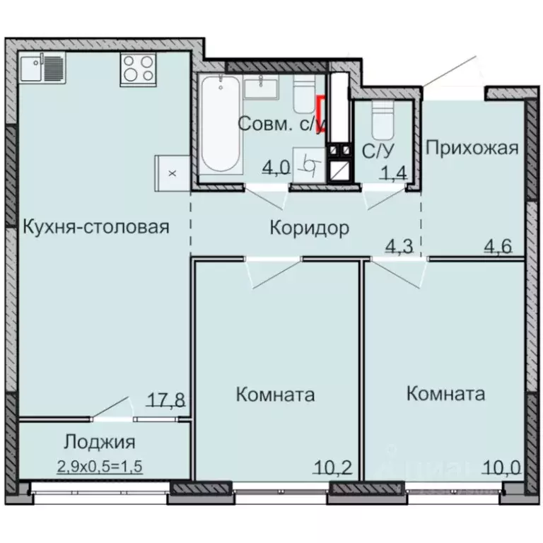 2-к кв. Удмуртия, Ижевск Строитель жилрайон, 5-й мкр, Нео жилой ... - Фото 0