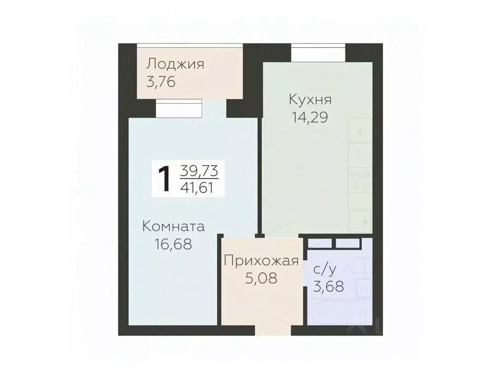 1-к кв. Орловская область, Орел ул. Панчука, 83Б (41.61 м) - Фото 0