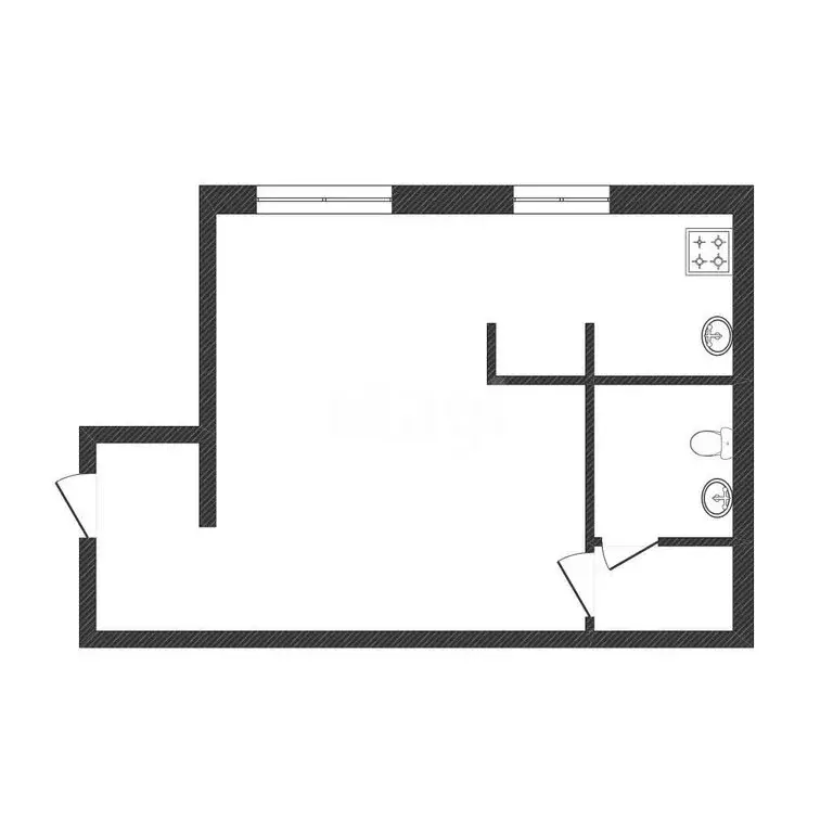 Квартира-студия: Белгород, улица Мичурина, 54 (31.25 м) - Фото 1