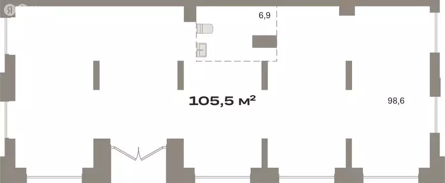 Помещение свободного назначения (105.5 м) - Фото 1