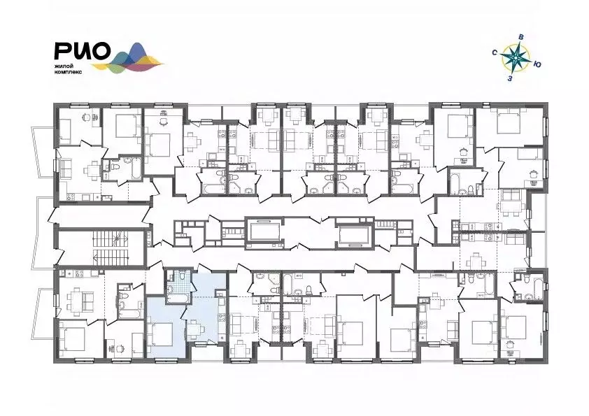 1-к кв. Удмуртия, Ижевск Воткинский жилрайон, Рио жилой комплекс, 2 ... - Фото 2