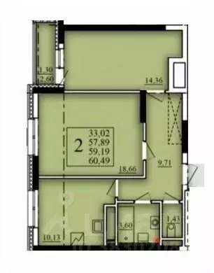 2-к кв. Башкортостан, Уфа Затон-Восточный жилрайон, Паруса жилой ... - Фото 1