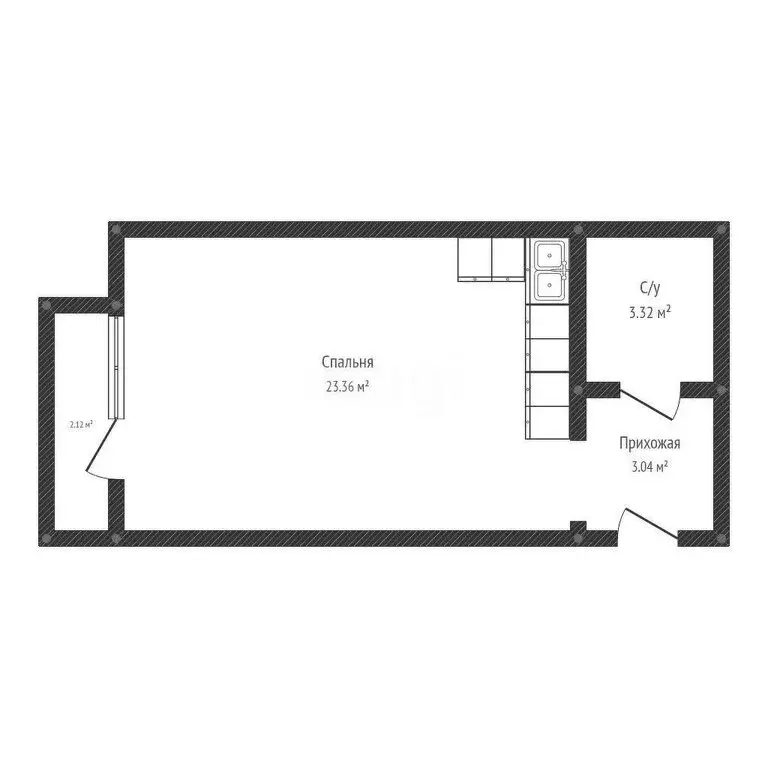 Квартира-студия: Краснодар, улица Куликова Поля, 6 (29.4 м) - Фото 0