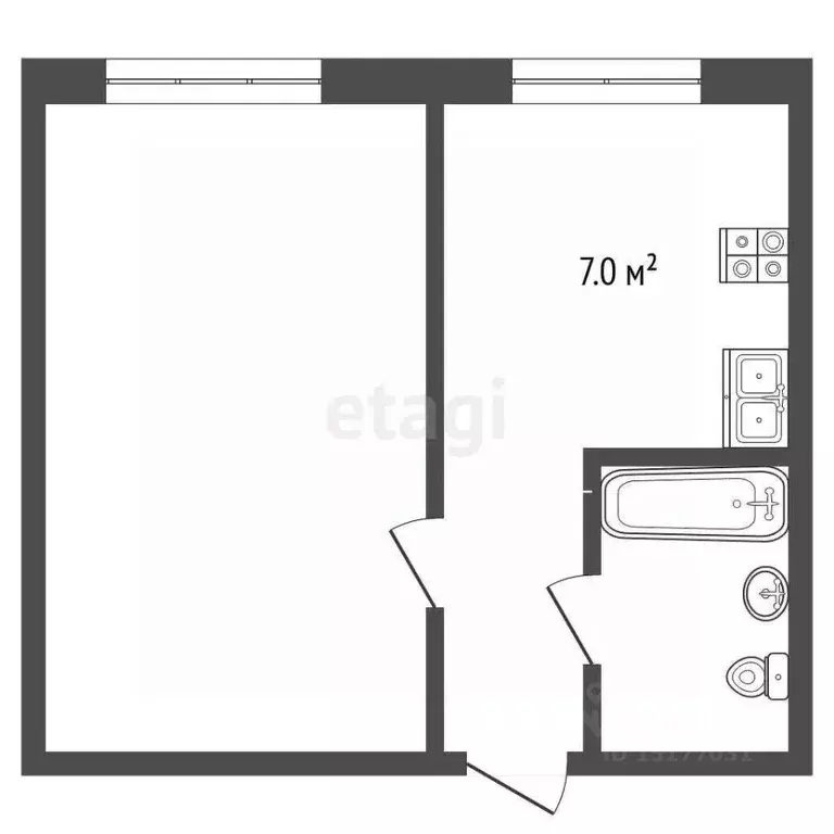 1-к кв. Ямало-Ненецкий АО, Муравленко Пионерская ул., 42 (34.3 м) - Фото 2