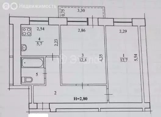 2-комнатная квартира: Волгоград, улица Маршала Ерёменко, 31 (41.1 м) - Фото 1