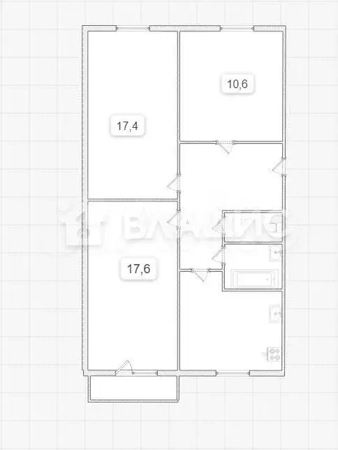 3-к. квартира, 64 м, 5/5 эт. - Фото 0