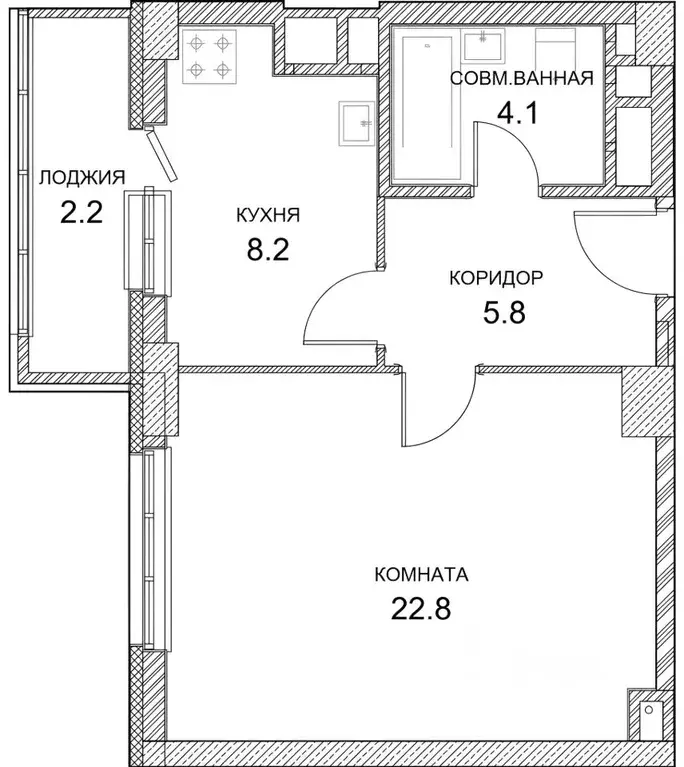 1-к кв. Татарстан, Набережные Челны просп. Сююмбике, 40 (42.0 м) - Фото 1