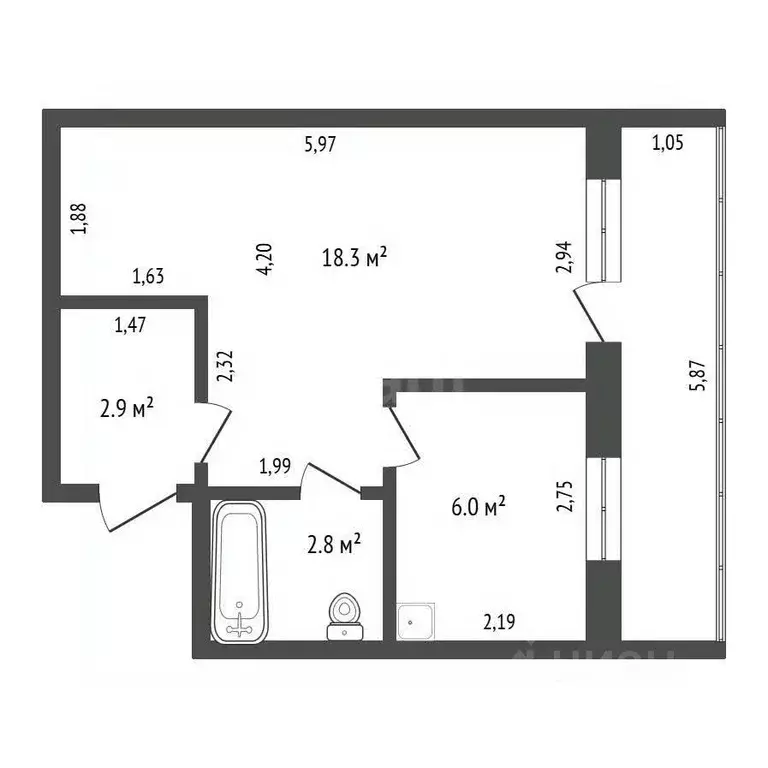 Студия Амурская область, Благовещенский район, с. Чигири ул. Красная, ... - Фото 2