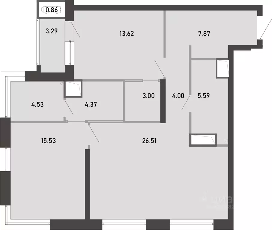 2-к кв. Тульская область, Тула ул. Фридриха Энгельса, 74 (89.17 м) - Фото 2