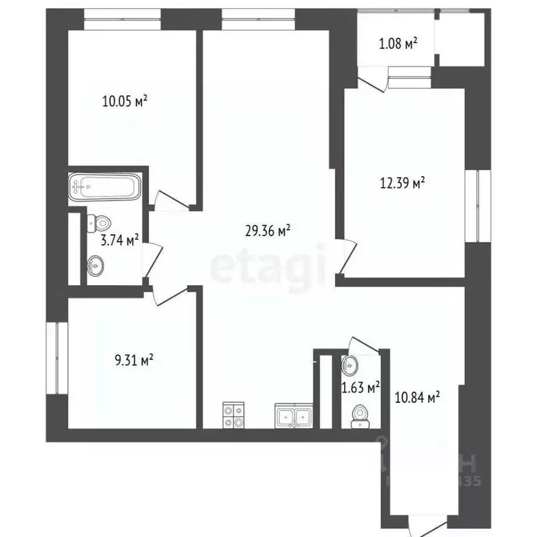 4-к кв. Московская область, Красногорск ул. Липовой Рощи, 2к2 (80.0 м) - Фото 2