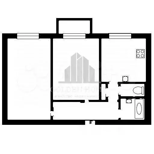 2-к. квартира, 58,1 м, 3/5 эт. - Фото 0