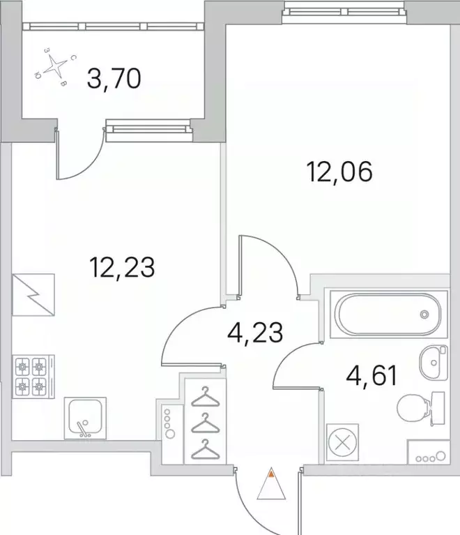 1-к кв. Санкт-Петербург пос. Шушары, ЮгТаун жилой комплекс (34.98 м) - Фото 0