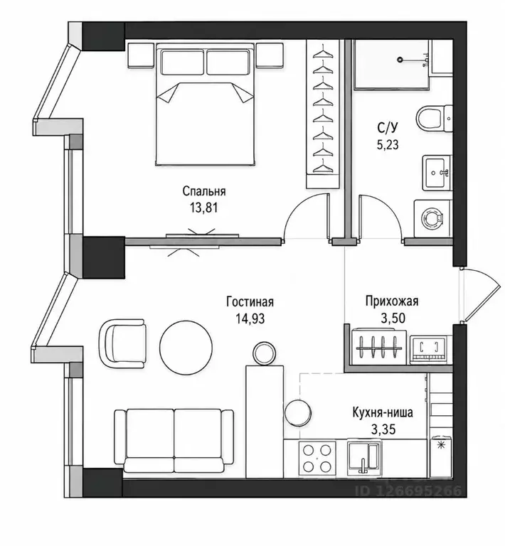 1-к кв. Москва Багратионовский проезд, 5Ак2 (40.5 м) - Фото 2
