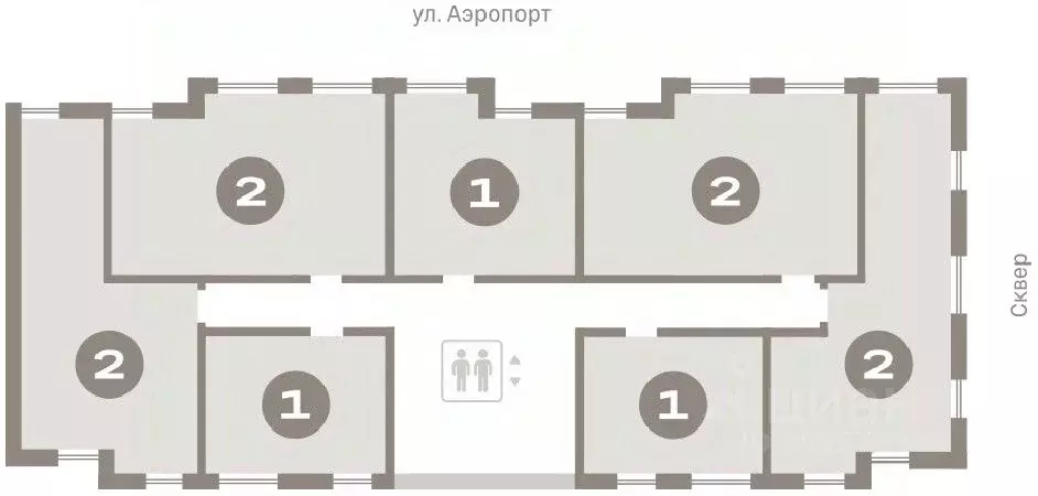 2-к кв. Новосибирская область, Новосибирск ул. Аэропорт, 88 (60.3 м) - Фото 1