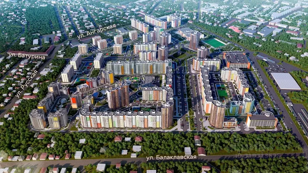 2-к кв. Крым, Симферополь ул. Батурина (65.84 м) - Фото 1